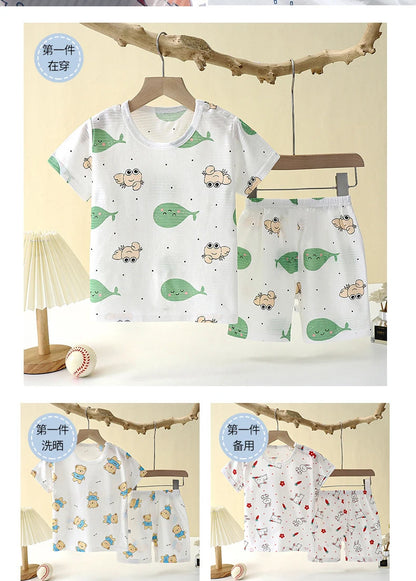 🧒 DreamCotton Sleep Set – Pijama Infantil de Verano 2 Piezas Conjuntos Infantiles / Ropa Deportiva Infantil / Sets 2 Piezas NovaVitalShop