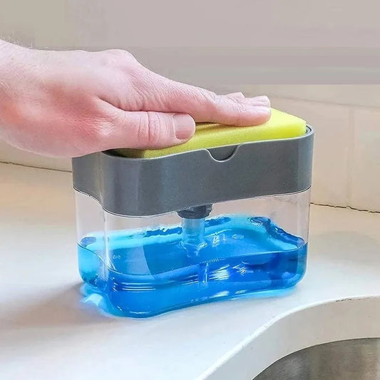 Dispensador Jabón VitalWash - 2 en 1 con Porta Esponja Cocina y Limpieza NovaVitalShop