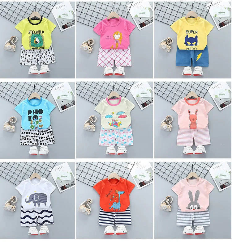 🧒 SunnyPlay 2PCS Set – Ropa Infantil de Verano para Niños y Niñas Conjuntos Infantiles / Ropa Deportiva Infantil / Sets 2 Piezas NovaVitalShop