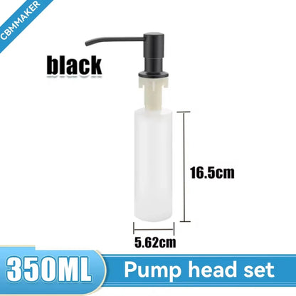 Dispensador Jabón VitalSteel - Acero Inoxidable 500ml Fregadero Cocina Premium NovaVitalShop set1-350ml-black
