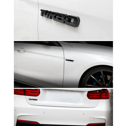 Emblema 3D Turbo Boost – Sticker Metálico Cromado para Auto y Moto (9.7 × 1.1 cm, Adhesivo 3M) auto NovaVitalShop