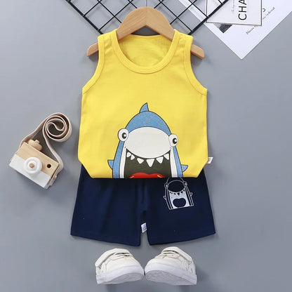 👕 Conjunto de Verano para Bebé – Camiseta y Shorts, Estilo Deportivo Unisex bebe NovaVitalShop