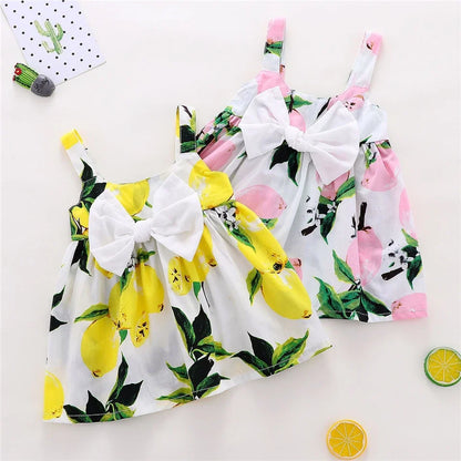 👗 Vestido Princesa sin Mangas para Bebé – Verano, Moño Grande, Regalo de Cumpleaños bebe NovaVitalShop