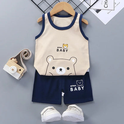 🧒 CottonPlay Vest Set – Conjunto Infantil de Verano 2 Piezas Conjuntos Infantiles / Ropa Deportiva Infantil / Sets 2 Piezas NovaVitalShop ST 1 3T