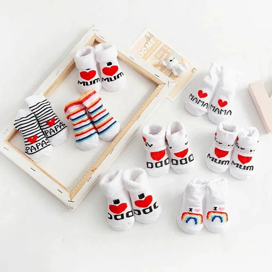 🧦 Medias Suaves con Letras para Bebé – Primavera/Verano, Algodón, Unisex bebe NovaVitalShop