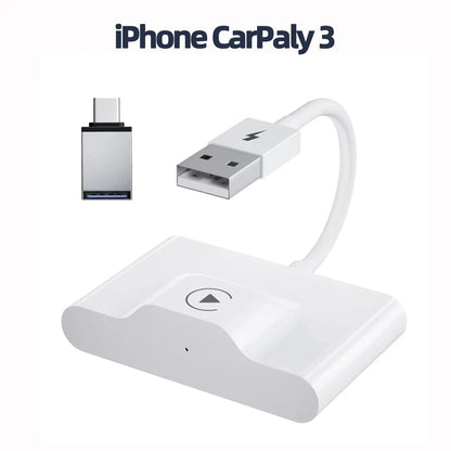 Adaptador CarPlay Inalámbrico con Streaming – Compatible con Netflix, YouTube, TikTok y Google Play (Plug & Play, USB-C) auto NovaVitalShop iPhone Carplay 3 CHINA