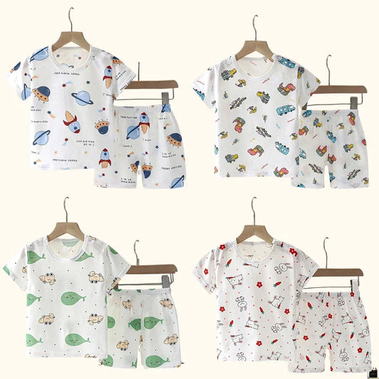 🧒 DreamCotton Sleep Set – Pijama Infantil de Verano 2 Piezas Conjuntos Infantiles / Ropa Deportiva Infantil / Sets 2 Piezas NovaVitalShop