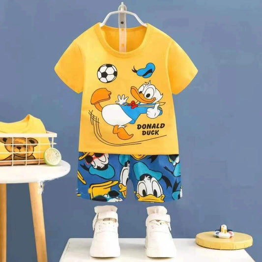 Conjunto Infantil de Verano 2 Piezas Pato Donald – Camiseta + Shorts Casual para Niño Conjunto 2 Piezas Niños NovaVitalShop 1 4T