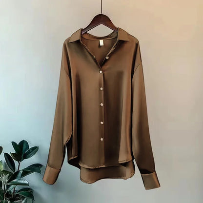 Elegancia Coreana – Cárdigan de Primavera con Cuello Solapa y Botones para Mujer (Estilo Minimalista Chic, Talla S–XXL) Camisetas Mujer Oversized NovaVitalShop