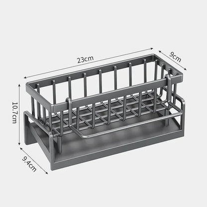 Estante de Cocina Multifuncional – Organizador de Trapos, Especias y Escurridor sin Taladro | Accesorio para Fregadero y Grifo Organizadores de cocinas NovaVitalShop