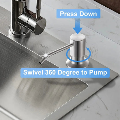 Dispensador Jabón VitalSteel - Acero Inoxidable 500ml Fregadero Cocina Premium NovaVitalShop