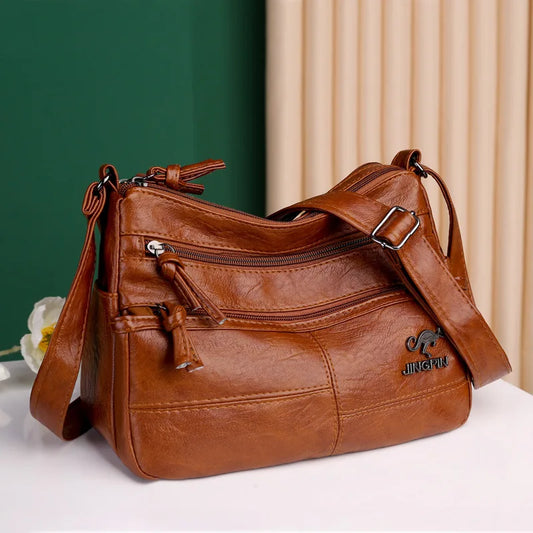 Bolso Cruzado Mujer – Estilo Retro con Cuero Suave PU y Gran Capacidad (Correa Ajustable) accesorios NovaVitalShop