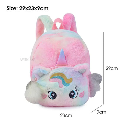 Mochila Escolar Infantil Unicornio – Estilo Princesa para Niñas (3–5 años, Espalda Acolchada)
