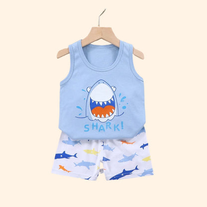 🧒 CottonPlay Vest Set – Conjunto Infantil de Verano 2 Piezas Conjuntos Infantiles / Ropa Deportiva Infantil / Sets 2 Piezas NovaVitalShop