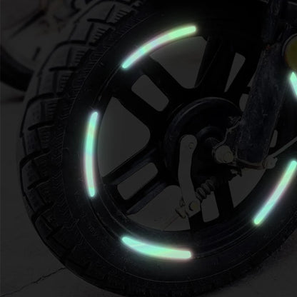 Kit Decorativo para Ruedas – 20 Stickers Reflectantes + 4 Tapas de Válvula Fluorescentes (Universal para Auto, Moto y Bicicleta) auto NovaVitalShop