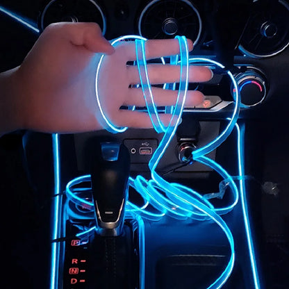 Tira LED Decorativa para Auto – Luz Ambiental Flexible USB (1M/3M/5M/10M, RGB Multicolor) auto NovaVitalShop