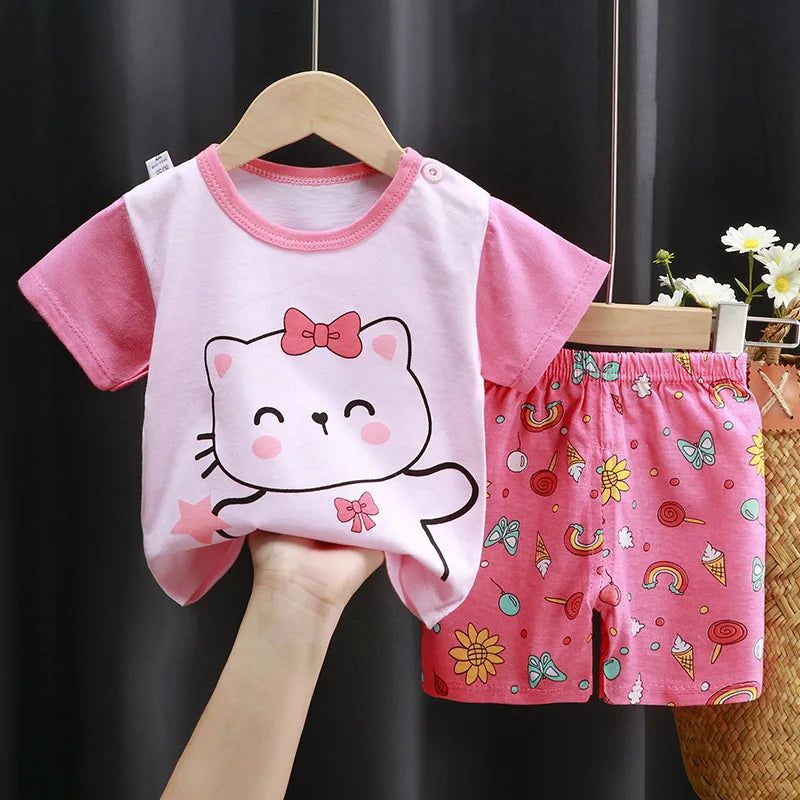 Conjunto Infantil de Verano 2 Piezas Pato Donald – Camiseta + Shorts Casual para Niño Conjunto 2 Piezas Niños NovaVitalShop z0 12M