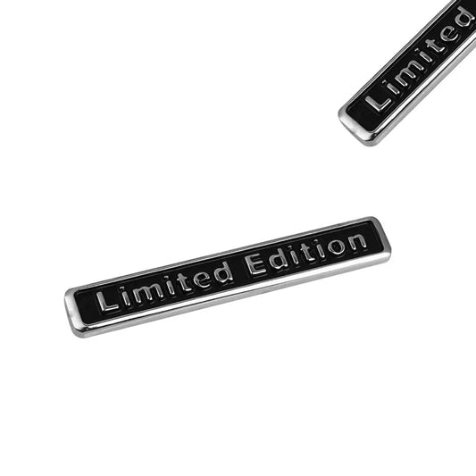Sticker Metálico 3D “Limited Edition” – Emblema Cromado para Auto, Moto y Scooter (64.7 × 10 mm, Adhesivo 3M) auto NovaVitalShop