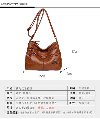 Bolso Cruzado Mujer – Estilo Retro con Cuero Suave PU y Gran Capacidad (Correa Ajustable) accesorios NovaVitalShop