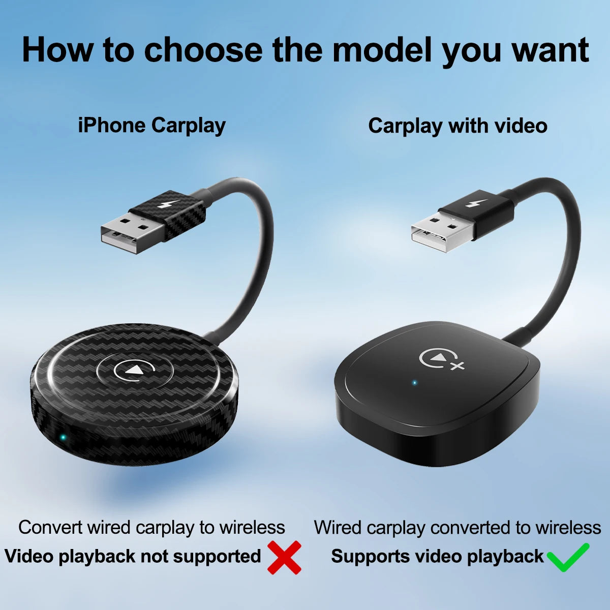Adaptador CarPlay Inalámbrico con Streaming – Compatible con Netflix, YouTube, TikTok y Google Play (Plug & Play, USB-C) auto NovaVitalShop