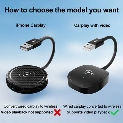 Adaptador CarPlay Inalámbrico con Streaming – Compatible con Netflix, YouTube, TikTok y Google Play (Plug & Play, USB-C) auto NovaVitalShop