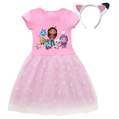 👗 Vestido de Verano Gabby’s Dollhouse – Princesa, Cosplay, con Bolso y Diadema Vestidos Infantiles NovaVitalShop Dress H CHINA 150