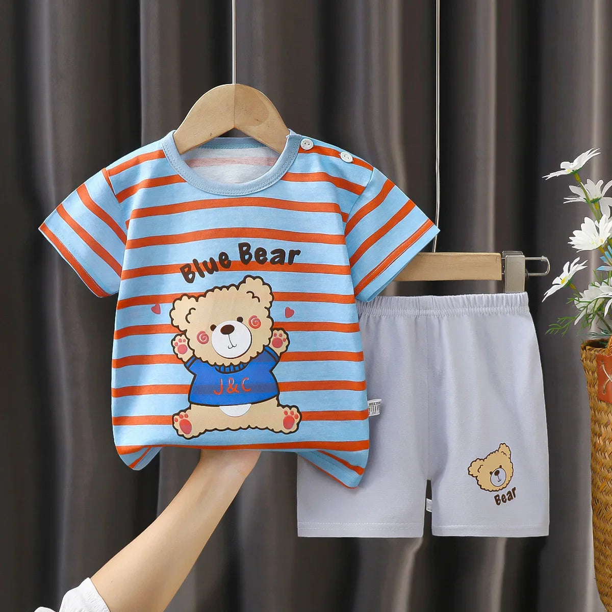 👕 Conjunto de Verano para Bebé – Camiseta y Shorts, Estilo Deportivo Unisex bebe NovaVitalShop size 8 24M