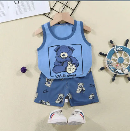🧒 CottonPlay Vest Set – Conjunto Infantil de Verano 2 Piezas Conjuntos Infantiles / Ropa Deportiva Infantil / Sets 2 Piezas NovaVitalShop