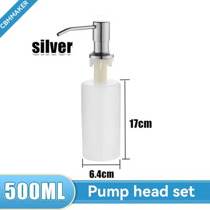 Dispensador Jabón VitalSteel - Acero Inoxidable 500ml Fregadero Cocina Premium NovaVitalShop set1-500ml-silver