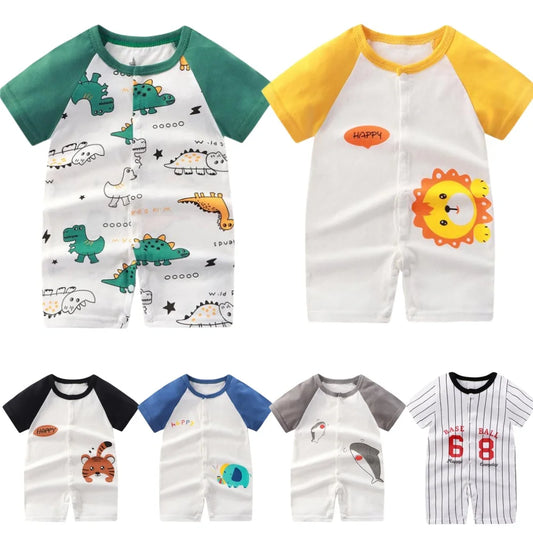 👶 Enterito de Verano para Bebé – Estampado Animal, Sin Mangas, Unisex bebe NovaVitalShop