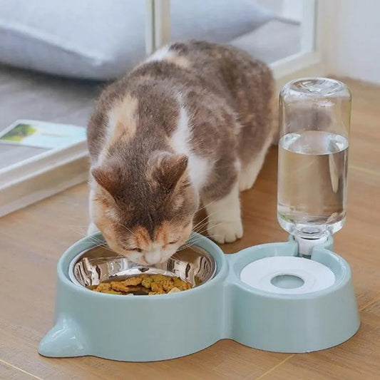 Fuente y Comedero Automático para Mascotas – Sistema por Gravedad para Gatos y Perros Accesorios para mascotas / Alimentación Mi tienda