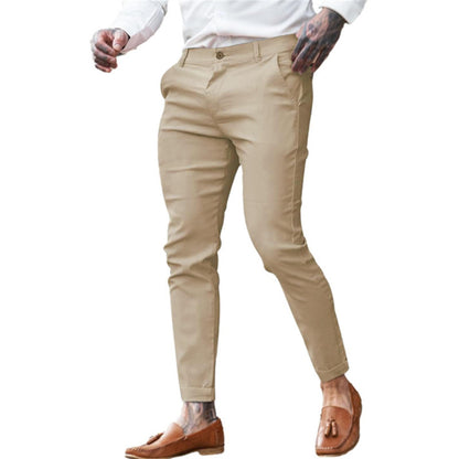VitalTwill™ Pantalones Hombre – Stretch Slim Multicolor | Estilo Versátil y Cómodo Pantalones Casuales NovaVitalShop Khaki 2XL