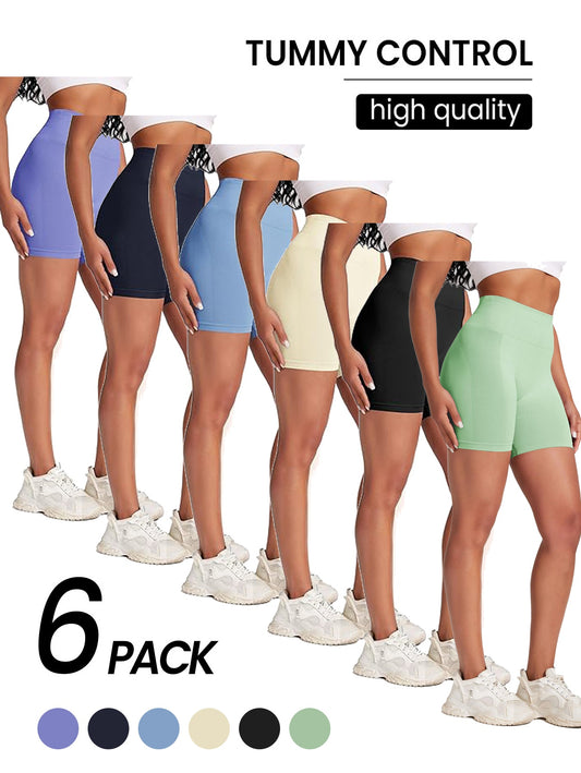 Pack x6 Leggings VitalFlex Mujer – Seamless, Tiro Alto, Control Abdomen, Ultra Stretch (S–XL) Accesorio de Fitness Mi tienda