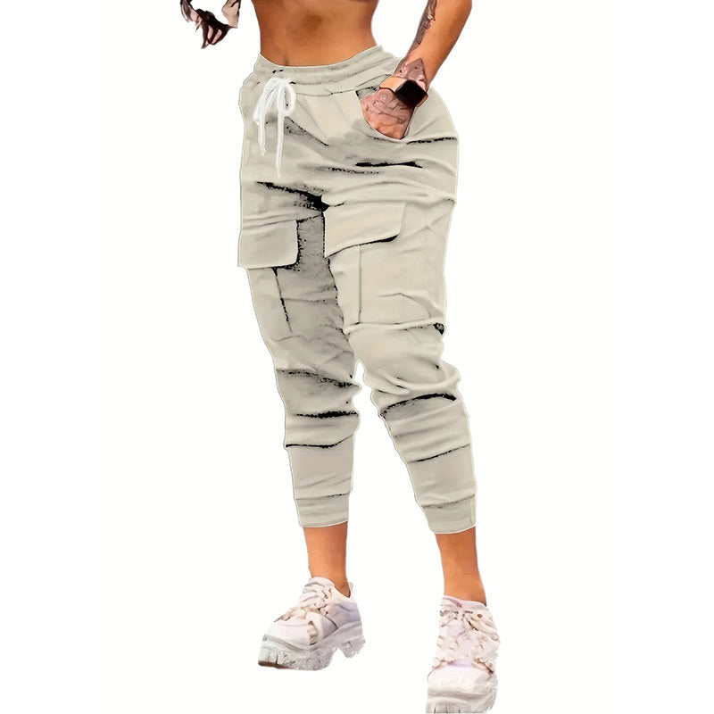 Joggers VitalMove – Cargo Rosa · Cintura Elástica · Estilo Relajado Jeans / Pantalones Mujer Mi tienda Beige 2XL