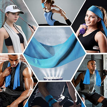 Ice Cooling Towel NovaVital – Toalla Refrescante para Deporte y Aventura (2 piezas · 30×90 cm · gris claro) Toalla deportiva · Outdoor & Fitness CJdropshipping
