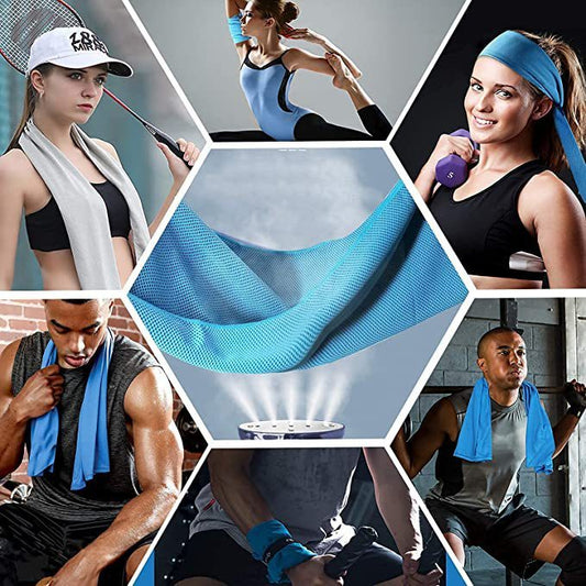 Ice Cooling Towel NovaVital – Toalla Refrescante para Deporte y Aventura (2 piezas · 30×90 cm · gris claro) Toalla deportiva · Outdoor & Fitness CJdropshipping