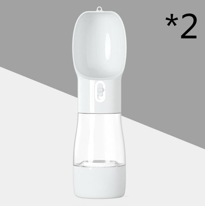 Dispensador de Agua Portátil para Perros | Botella Plegable 2 en 1 | Ideal para Viajes y Paseos Accesorios para mascotas / Bebedero port Mi tienda 2pc Grey