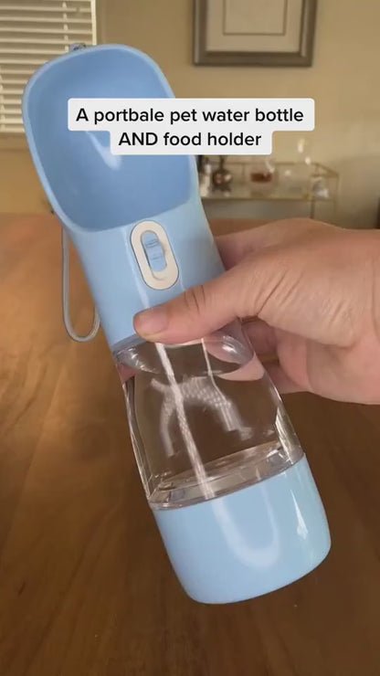 Dispensador de Agua Portátil para Perros | Botella Plegable 2 en 1 | Ideal para Viajes y Paseos Accesorios para mascotas / Bebedero port Mi tienda